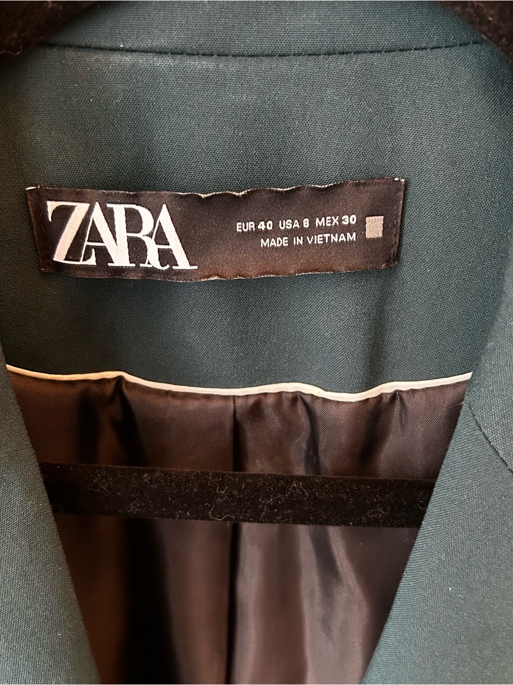 Zara Teal Tailored Blazer Size 8 Dark Academia Corporate Girlie Office Siren - Picture 3 of 10